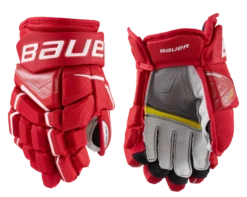 Bauer Supreme Ultrasonic Junior Hockey Gloves -Bauer 1058650 RED