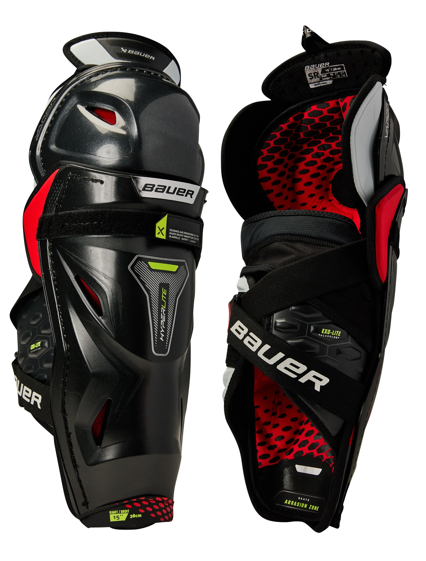 Bauer Vapor Hyperlite Intermediate Shin Guards 3 Bauer Vapor Hyperlite Intermediate Shin Guards