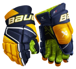 Bauer Vapor 3X Junior Hockey Gloves -Bauer 3X JR FRONT NVG2