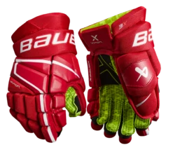 Bauer Vapor 3X Junior Hockey Gloves -Bauer 3X JR FRONT RED1