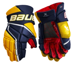 Bauer Vapor 3X Intermediate Hockey Gloves -Bauer 3X SR FRONT NVG2 ea878d27 c74b 4a13 8364 3d074546dd76