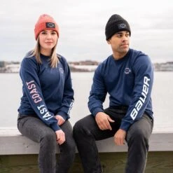 Bauer X East Coast Lifestyle Long Sleeve T-Shirt -Bauer 631069 BLU 02