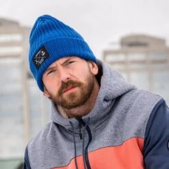 Bauer X East Coast Lifestyle Rib Patch Beanie 11 Bauer X East Coast Lifestyle Rib Patch Beanie -Bauer 660381 BLU 02